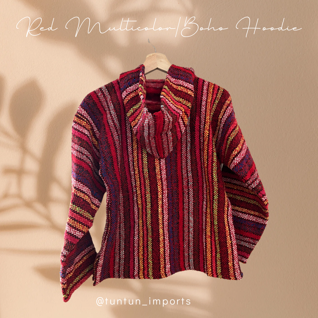 Red Multicolor | Boho Mexican Hoodie -  Sold Out!!